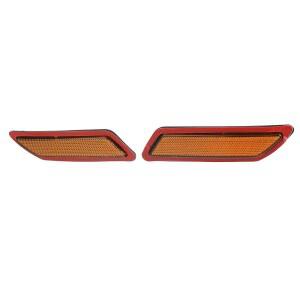 2012-2015년 BMW 328I 플라스틱용 ABSOPRO 범퍼 리플렉터 사이드 마커 63147274521 63147274522 전면 리플렉터(2개 세트)