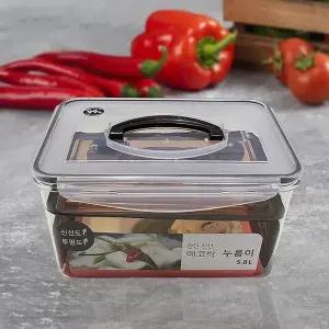 누름 포함 5.8리터 발효숙성 김치용기 뚜껑 밀폐용기