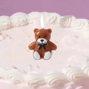 케이크초 해피니스리본곰생일초5개입생일케이크캐릭터초