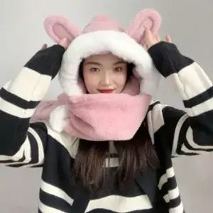일체형목도리 따순토끼일체형후드머플러후드목도리겨울목도리
