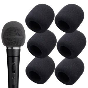6 PCS 휴대용 마이크 윈드스크린 - 스튜디오 마이크 블루투스 및 무선 마이크용 팝 필터 마이크를 노래하는 커버 BY YO SHARES
