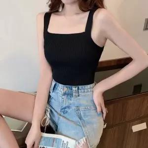 여자 쫀쫀한 니트 기본 디자인 민소매 이너 탑 여성이너웨어 여자원피스
