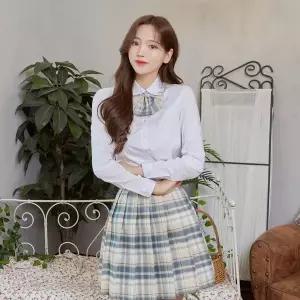 [하프클럽/]TBZ 교복몰 베이지스카이 스커트 리본타이 SET 교복 학생