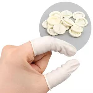 손가락 고무장갑 흰색 골무 미끄럼방지 정전기방지