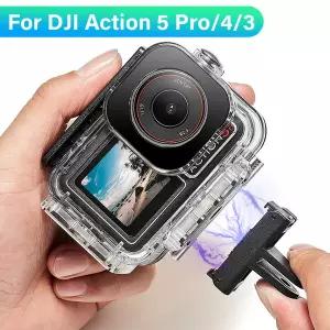 dji 호환 Osmo Action 5 Pro/4/3 보호 쉘 카메라 마그네틱 어댑터 수중 다이빙 하우징 액세서리용 방수 케