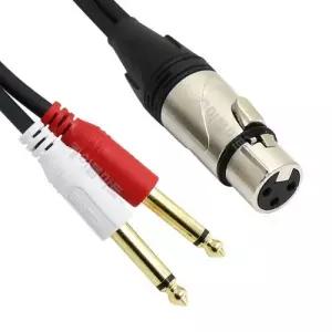 MACK HA40 캐논/암-2모노 5.5(6.3) 50cm XLR TS 앰프 오디오 믹서 케이블 음향 스피커 연결선