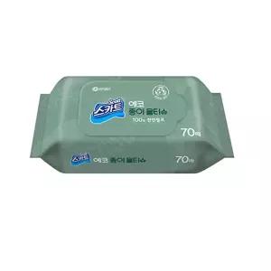 에코종이 물티슈 70매 2개 화장지 아기 식당 휴대용 캡형