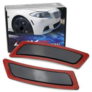 2011-16 BMW F10/F11 5 시리즈 525I 528I 530I 535I 545I 550I M5와 호환되는 IJDMTOY 블랙 스모크 렌즈 전면 범퍼 사이드 마커 OEM 앰버 리플렉터 ASSY 교체