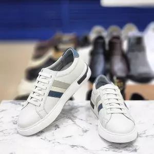 허시파피남성 4cm 화이트 컴포트 캐주얼 밴드끈 스니커즈 3MQ5662537389