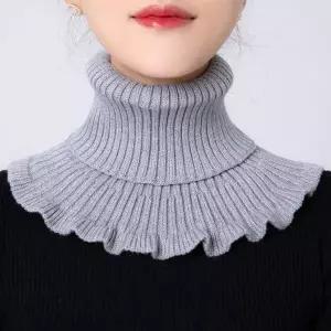 [하프클럽/]TBZ 프릴니트목폴라 목티 레이어드 페이크목폴라 넥워머