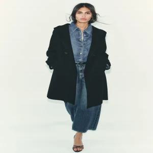 ZARA 소프트 후드 코트 - 블랙 3046/273/800