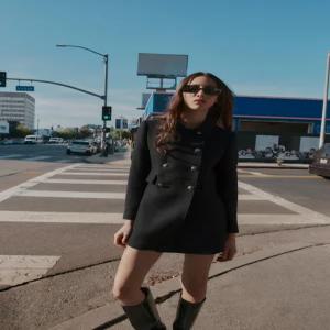 ZARA 울 더블 브레스트 쇼트 코트 - 블랙 8473/107/800