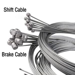 5pcs 1.7/2M MTB Bicycle Brake Line Stainless Steel Gear Shift Cable Road Fixed Inner Wire