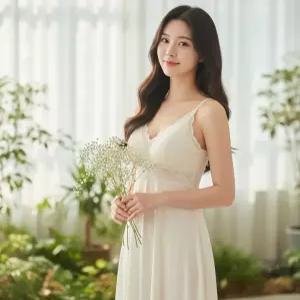 비비안 여성스럽고 러블리한 여성 컵슬립 FS0804A