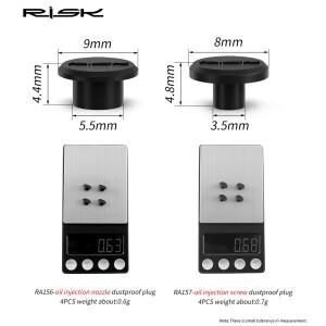 4개 RISK 로드 자전거 오일 디스크 브레이크 블리더 니플 커버 방진 플러그 노즐 더스트 캡 (R7170/R8170