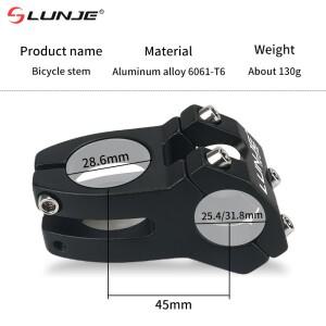 스템 Mtb 테이블 파워 바이크 로드 쇼트 산악 자전거 핸들 31.8x45mm 라이저