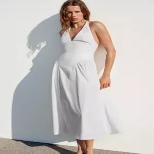 ZARA 홀터넥 포플린 원피스 - 화이트 2497/035/250