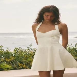 ZARA 러플 홀터넥 원피스 - 스크래치 화이트 3152/380/251