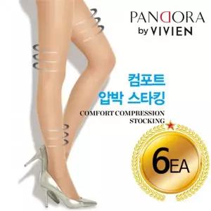 [하프클럽/위드투윤](판도라바이비비안) PH3517 컴포트 압박 스타킹 x6(살구,커피,블랙/M-L)