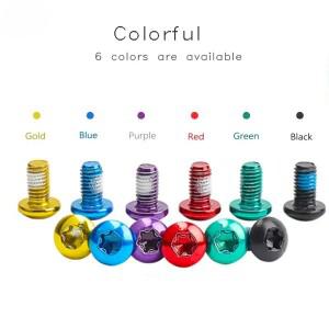 12pcs 자전거 디스크 브레이크 로터 토르크 볼트 T25 M5x10mm 스테인리스 스틸 MTB 로드 산악 고정 나사
