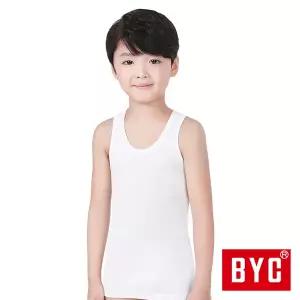 [하프클럽/위드투윤]BYC 순면 베이직 후라이스 골지 남아 민소매 런닝 (백색/60-85) BYE3400