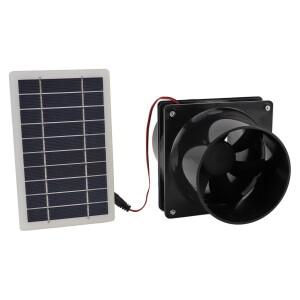10W 12V 태양열 구동 배기 팬 원형 파이프 다락방 온실 RV 및 보트 용 전지 패널 환기 키트