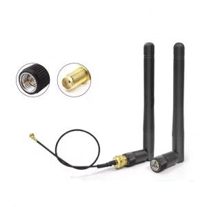 ESP8266 ESP32 WiFi 모듈 용 U.FL I-P-E-X-1-SMA 커넥터 15cm가있는 2PCS 2.4GHz 접이식 Bluetooth ZigBee