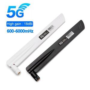 1pcs 3G 4G 5G 안테나 600-6000MHz 18dBi 이득 SMA 남성 무선 네트워크 카드 Wifi 라우터 높은 신호 감도