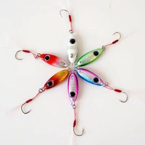 6pcs 마이크로 금속 지그 낚시 미끼 5.5g/7.5g/10g/14g/17g/21g 해안 주조 숟가락 바닷물 인공