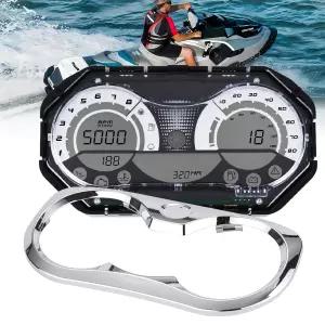 278002270 LCD 디지털 제트 스키 속도계 2006-2011 SeaDoo GTX/RXP/RXT/웨이크 크롬 베젤이 있는 게이지