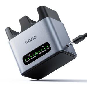 LLANO 20W NP-FW50 BATTERY CHARGER: FAST DUAL SLOT FOR SONY A6000 A6400 ZV-E10 A7II A6100 A6500 A6300 A7 A7R A7RII A7S A5000 A5100 USB-CLEDDURABLE CNC ALUMINUM