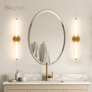 디자인 된 Led 벽 램프 400 550mm 조명 Sconces 더블 전등 갓 위로 아래로 욕실 조명기구 황금 그림 빛