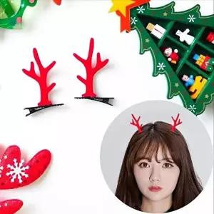 TBZ 축제 파티용품 레드 루돌프 머리핀(심플) 헤어핀-WFNH2AC
