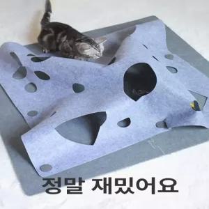 고양이 부직포 숨숨집 놀이터 휴식 숨숨 캣타워 부착식 접이식 큐방 실외 동굴집 부착형 터널