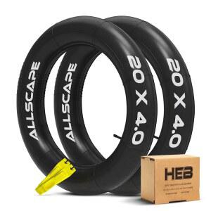 HEB - 전기 자전거 타이어용 헤비 듀티 튜브 20X4/26X4 타이어 뚱뚱한 타이어 튜브 MTB 20인치 X 4.0인치 및 26인치 튜브용 펑크 저항성 내부