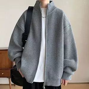 남성 하이넥 니트 집업 아우터 데일리룩-WFNIAY6