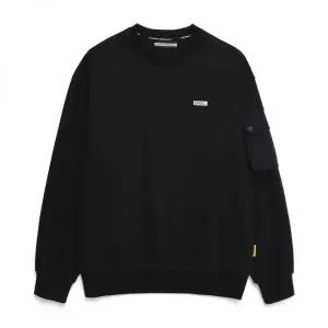 [백화점 정품] 내셔널지오그래픽 N251USW900 NRN 소매포켓 세미오버핏 맨투맨 CARBON BLACK