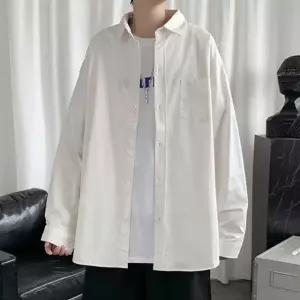 가을 남친룩 정석 봄레이어드룩 베이직 오버핏 셔츠 남자옷쇼핑몰 (W9CB251)