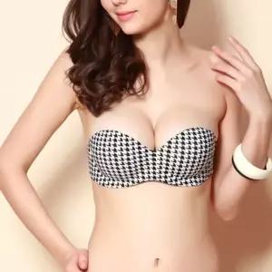 볼륨업 오프숄더코디 노와이어 글램 체크브라 브라캡 웨딩브라 스타일브라 (WA6379E)