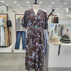 [무자크]V넥허리끈원피스MQ6WOP03_GN