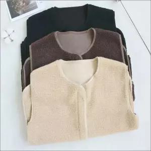 [하프클럽/셀럽하우스]기모 데일리 레이어드 조끼 3컬러 뽀글이 여자 베스트