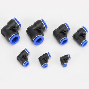 10pcs 공압 피팅 커넥터 PV 4mm 6mm 8mm 10mm 엘보 파이프 공기 호스 푸시 인 퀵