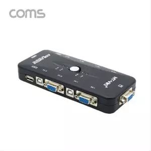 [에이치플러스몰]4포트 USB KVM 스위치 4 1 PC 4대 연결 주변장치