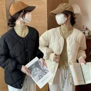 바람막이 자켓 여성롱 패딩 여성 점퍼 마름모 캐주얼롱 시보리