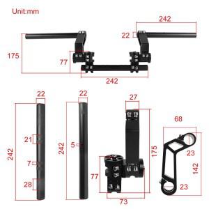 오토바이 조정 가능한 스티어링 휠 핸들 바, 7/8 인치, 22mm, 125cc 더트 바이크 피트 모토크로스 스쿠터