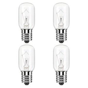 가전제품 냉장고용 전자레인지 전구 스토브 레인지 후드 위 라바 램프 T8 40와트 125V E17 중간 베이스 웜 화이트 교체용 8206232A 1890433 AP4512653 WB25X10030 4팩