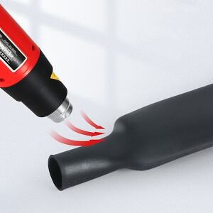 검정색 열수축 튜브 키트 내열성 와이어 랩핑 전기 연결 케이블 절연 슬리브 보호기