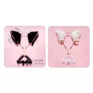 WL (별별창고)G 코스프레 액세서리 고양이 머리띠 초커-WFNMVIA