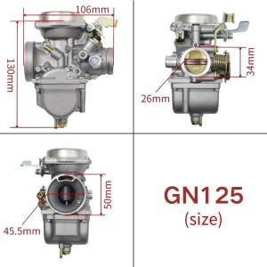 스즈키 GN125 GS GN 침입자 1994-2001 ATV 카브 용 26mm 오토바이 기화기