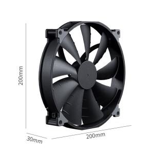 PHANTEKS F200SP 블랙 높은 풍량 컴퓨터 케이스 선풍기, 200mm 4 핀 PWM 저소음 냉각 FDB 유압 베어링
